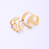 5pcs Trendy Bague Punk Joint Circle Mid-Finger Rings Set