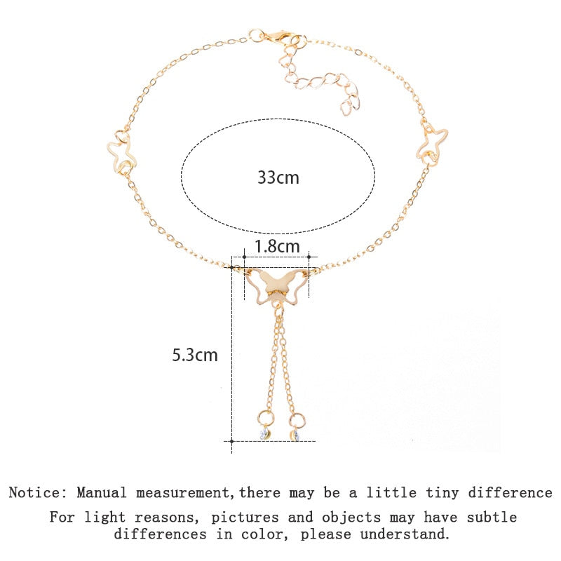 Butterfly Pendant Anklets