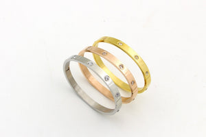 Beautiful Cubic Zirconia Golden Lovers Bracelets