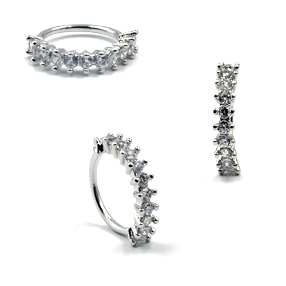 Round Zircon Bendable Gem Ring