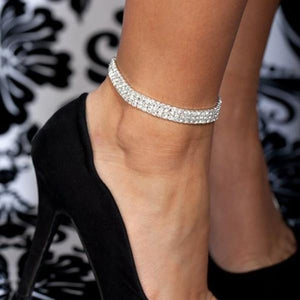 Boho Crystal Elastic Stretch Anklets