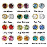 24K Plated Birthstone Stud Earrings