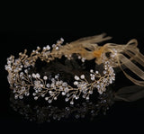 Luxury Tiara Silver Pearl Headbands