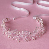 Luxury Tiara Silver Pearl Headbands