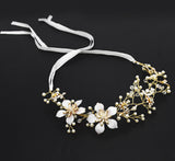 Luxury Tiara Silver Pearl Headbands