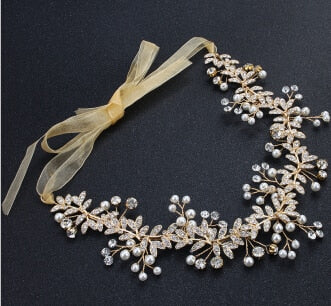 Luxury Tiara Silver Pearl Headbands