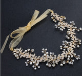 Luxury Tiara Silver Pearl Headbands