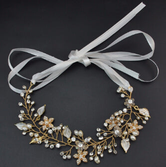 Luxury Tiara Silver Pearl Headbands