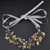 Luxury Tiara Silver Pearl Headbands