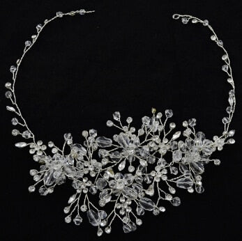 Luxury Tiara Silver Pearl Headbands