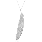 Long Chain Leaf Pendant Necklace