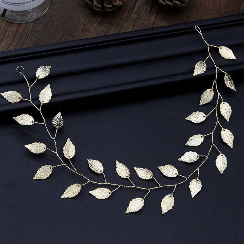 Fashion Gold Leaf Copper Metal Headband