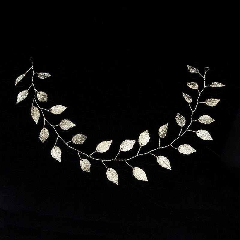 Fashion Gold Leaf Copper Metal Headband