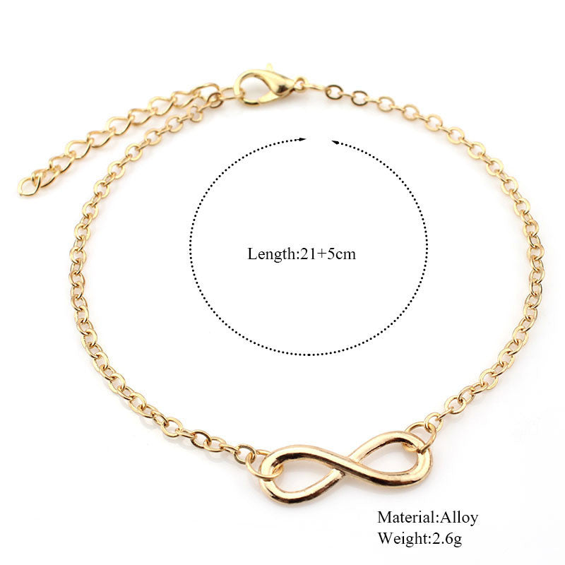 Women Elegant Simple Chain Infinity Anklet