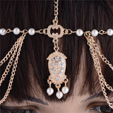 New Boho Gold Color Elegant Pearl Chain