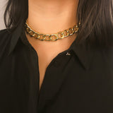 Exaggerated Heavy Metal Big Thick Chain Choker Necklace