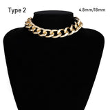 Exaggerated Heavy Metal Big Thick Chain Choker Necklace