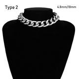 Exaggerated Heavy Metal Big Thick Chain Choker Necklace