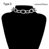 Exaggerated Heavy Metal Big Thick Chain Choker Necklace
