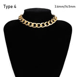 Exaggerated Heavy Metal Big Thick Chain Choker Necklace