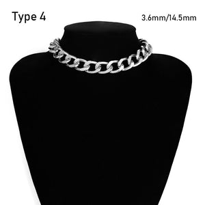 Exaggerated Heavy Metal Big Thick Chain Choker Necklace