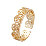 Gold Silver Flower Stackable Finger Ring