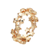 Gold Silver Flower Stackable Finger Ring
