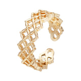 Gold Silver Flower Stackable Finger Ring