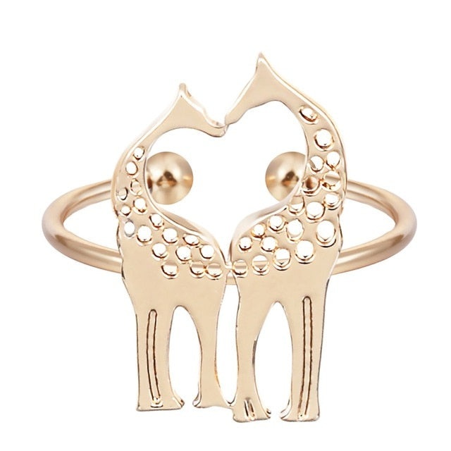 Gold Silver Flower Stackable Finger Ring