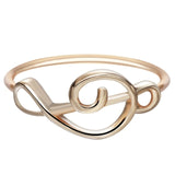 Gold Silver Flower Stackable Finger Ring