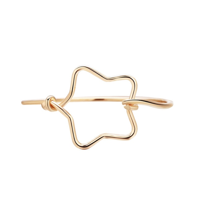 Gold Silver Flower Stackable Finger Ring