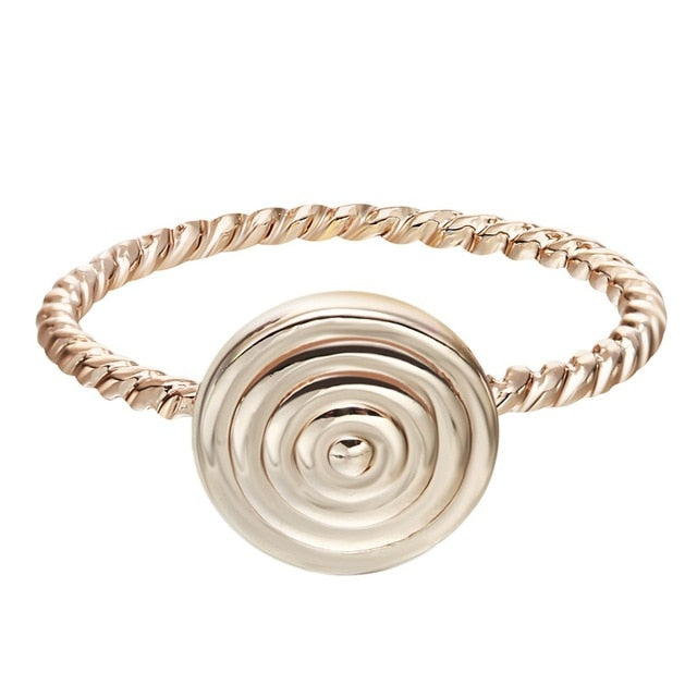 Gold Silver Flower Stackable Finger Ring