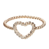 Gold Silver Flower Stackable Finger Ring