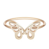 Gold Silver Flower Stackable Finger Ring