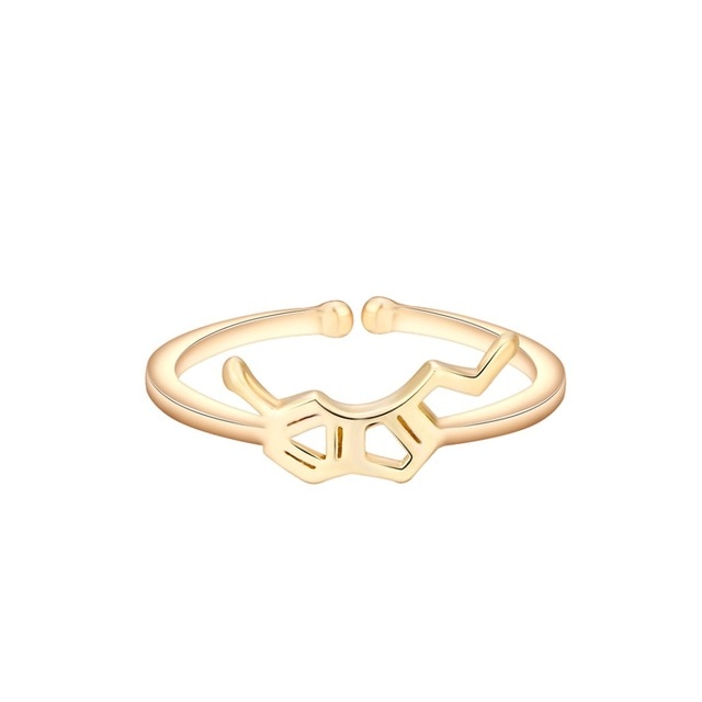 Gold Silver Flower Stackable Finger Ring