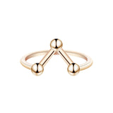 Gold Silver Flower Stackable Finger Ring