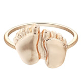 Gold Silver Flower Stackable Finger Ring