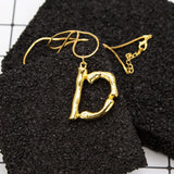 Gold Color Big Initial Letters Necklace for Women