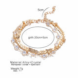 Bohemian Crystal Sequins Anklet Set