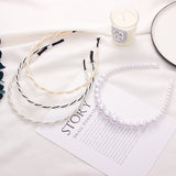 New Vintage Women Pearls Hairband