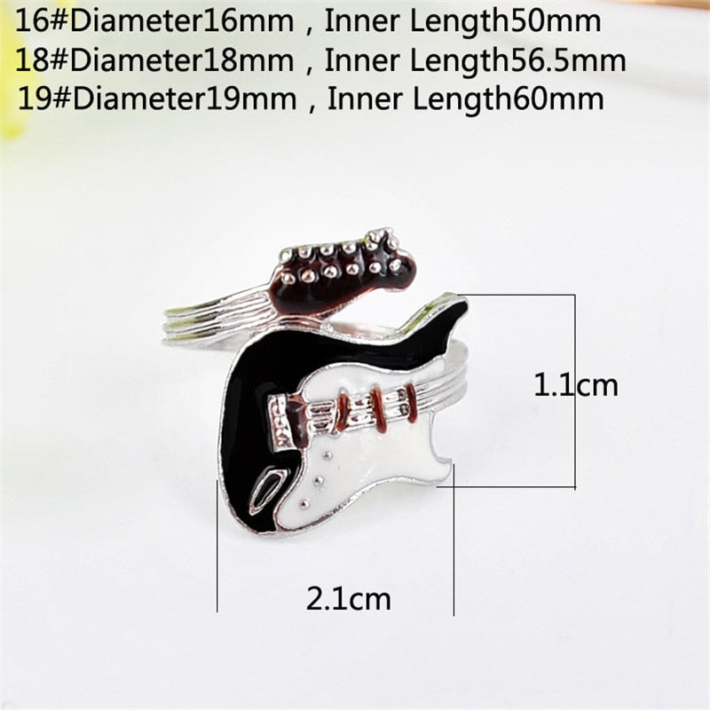 Unisex Guitar Personality Punk Ring