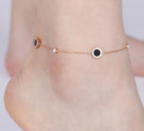 Gold Flower Crystal Foot Anklet