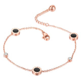 Gold Flower Crystal Foot Anklet