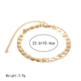 Gold Color Double Ankle Chain Anklet